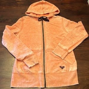 Peach Roxy zip hoodie size Adult medium